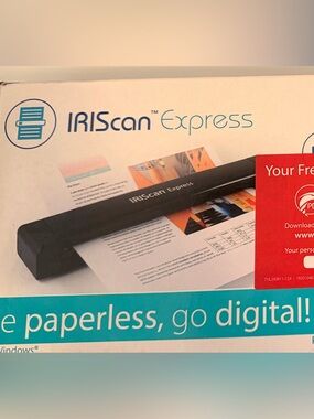 iris IRIScan Express Portable Scanner - Black and Teal Accents
